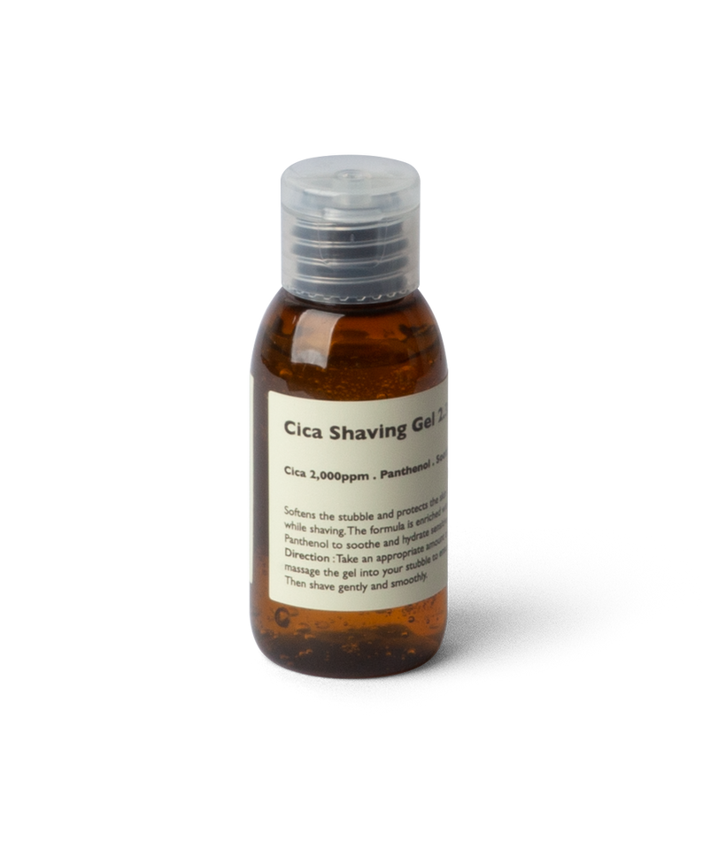 LAZY SOCIETY Cica Shaving Gel 2.3 50ml - Gentleman Korea men’s soothing Cica shaving gel travel size bottle