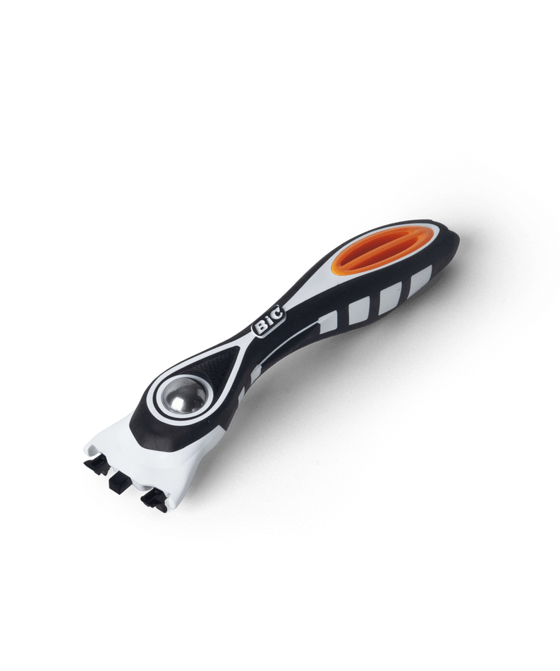 LAZY SOCIETY Shaving Handle ergonomic black white handle for men, Gentleman Korea premium Korean skincare shaving accessory