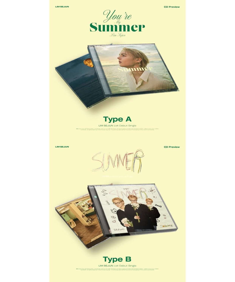 LIM SEJUN - 1st Debut Single [You're My Summer] (Set of 2) - | Kool Seoul - Buy Kpop Albums Online