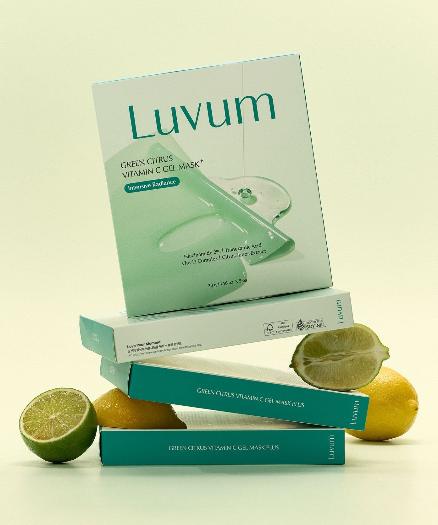 Luvum Green Citrus Vitamin C Gel Mask Plus 5 Sheets