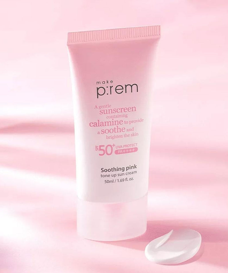 MAKE P:REM Soothing Pink Tone-Up Sunscreen SPF 50+ PA++++ 50ml