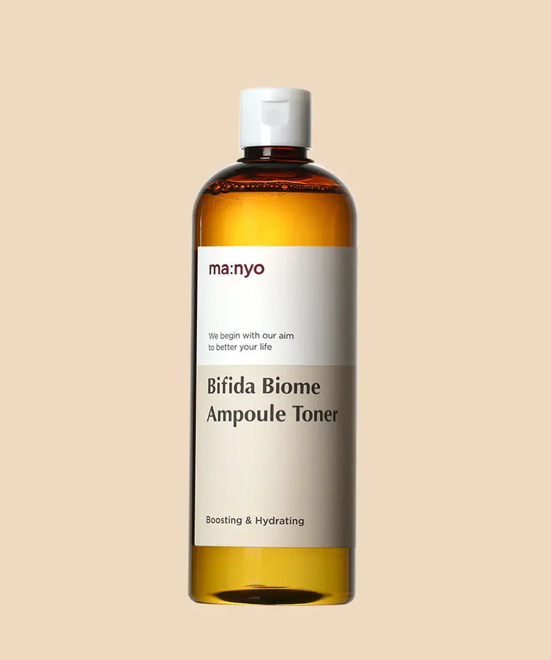 MANYO Bifida Biome Ampoule Toner 400ml bottle image on beige background