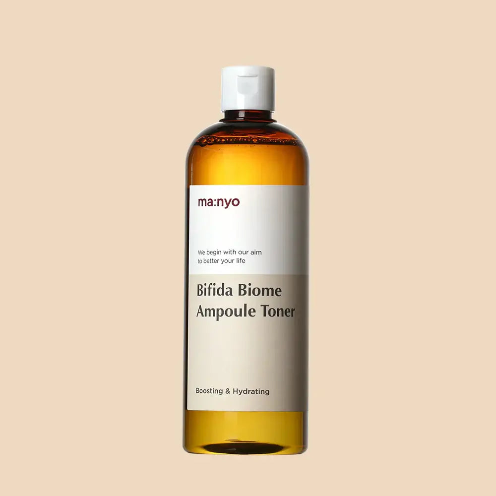 MANYO Bifida Biome Ampoule Toner 400ml bottle image on beige background