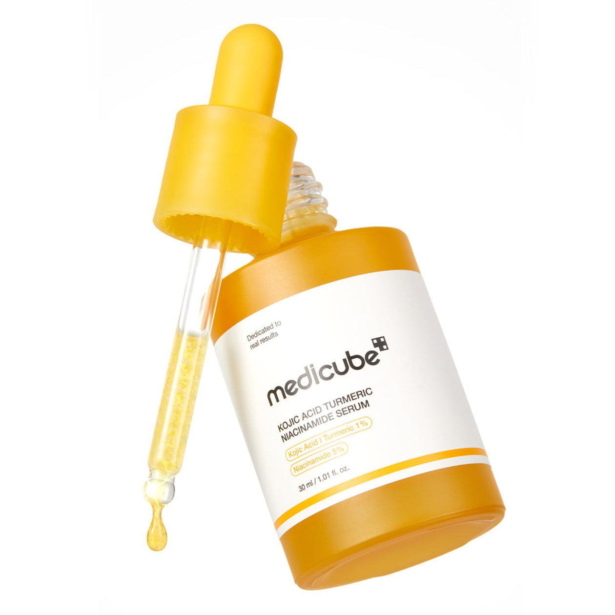 MEDICUBE Kojic Acid Turmeric Vita Serum 30ml bottle and dropper