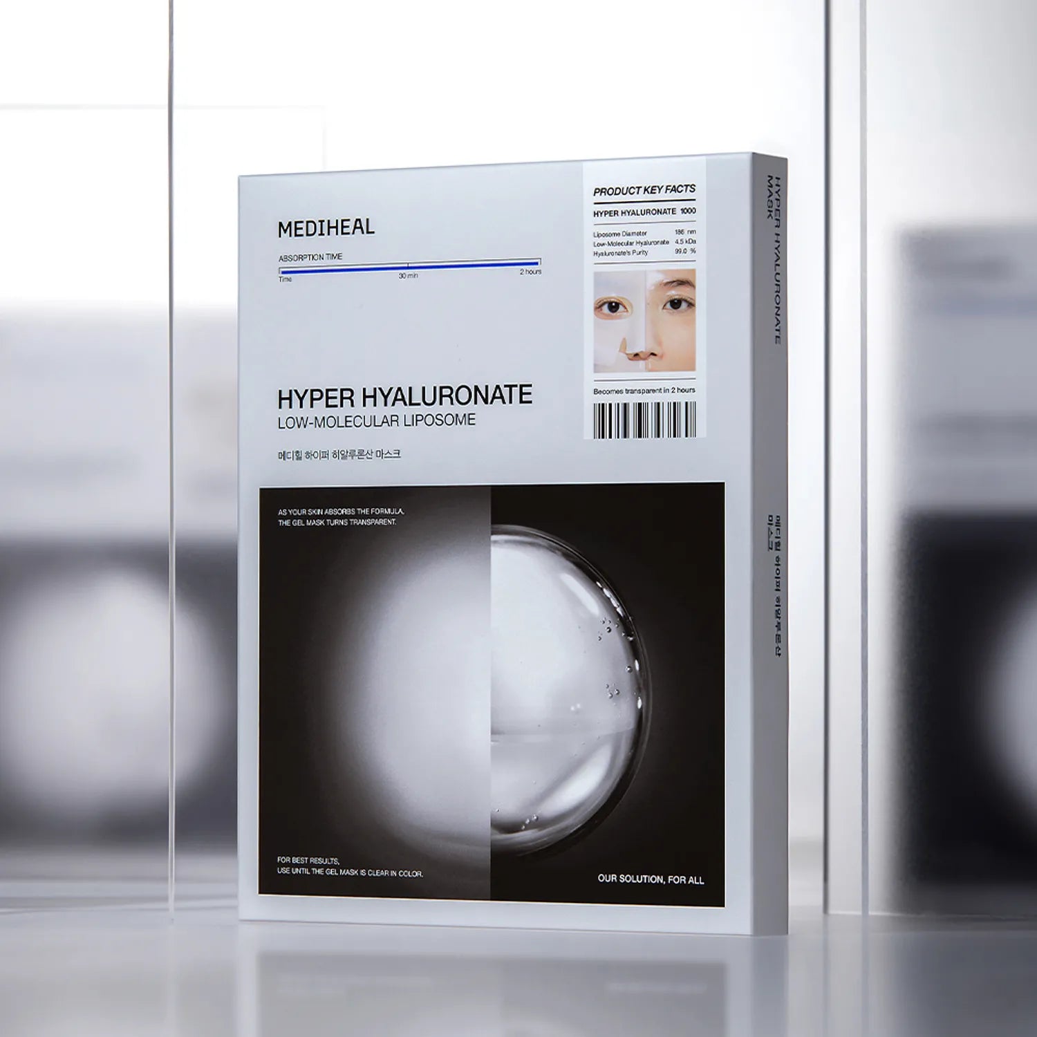 MEDIHEAL Hyper Collagen mask packaging display