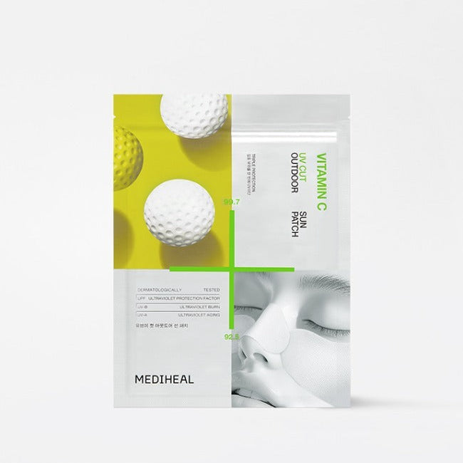 MEDIHEAL Vitamin UV Cut Outdoor Sun Patch on white background with product packaging detail