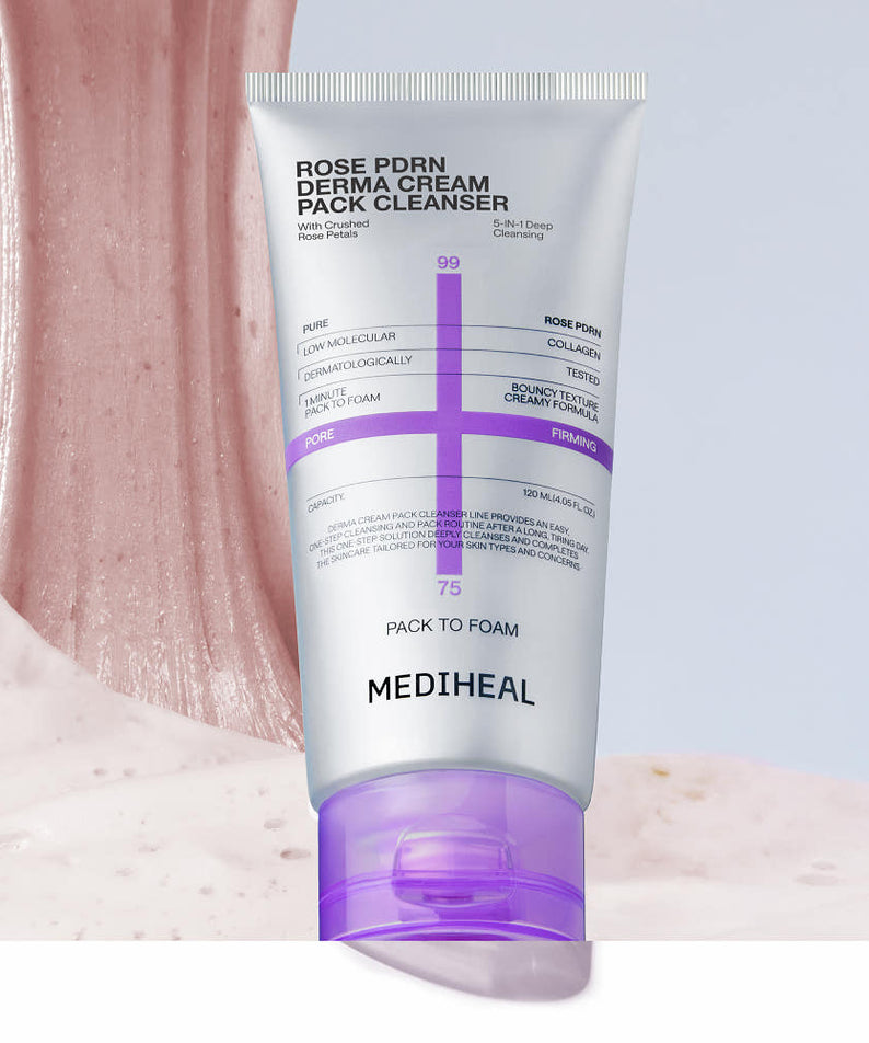 Mediheal Rose Pdrn Derma Cream Pack Cleanser 120ml