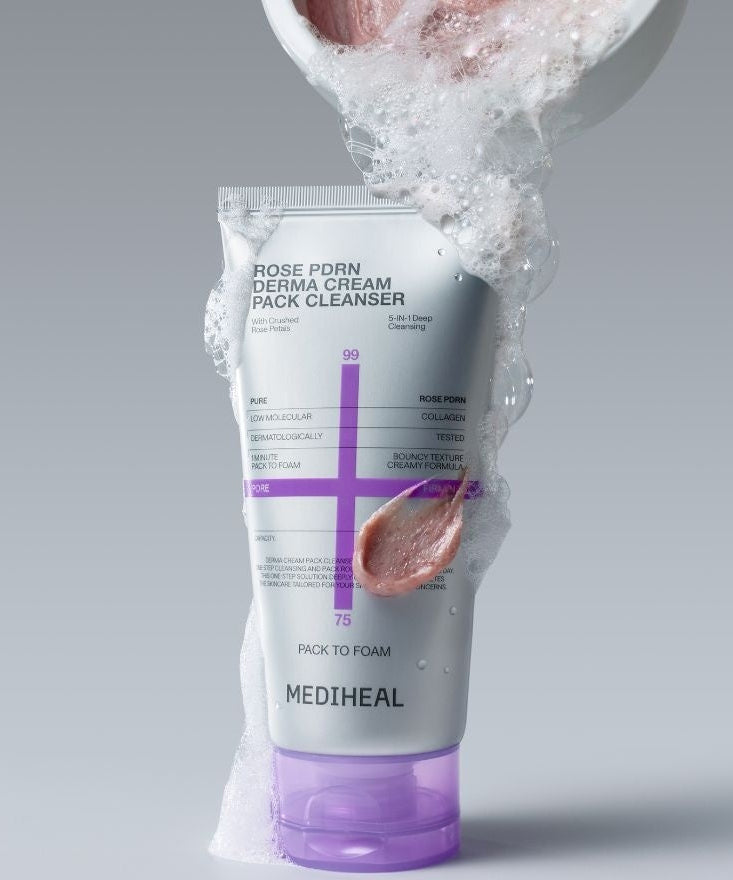 Mediheal Rose Pdrn Derma Cream Pack Cleanser 120ml