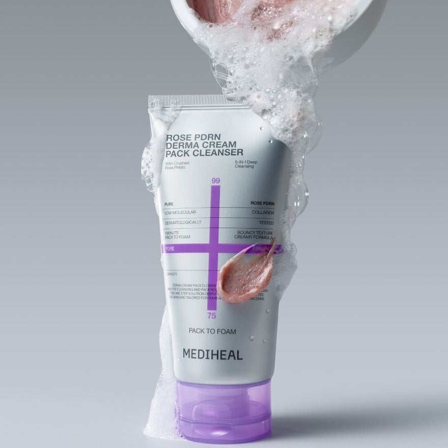 Mediheal Rose Pdrn Derma Cream Pack Cleanser 120ml