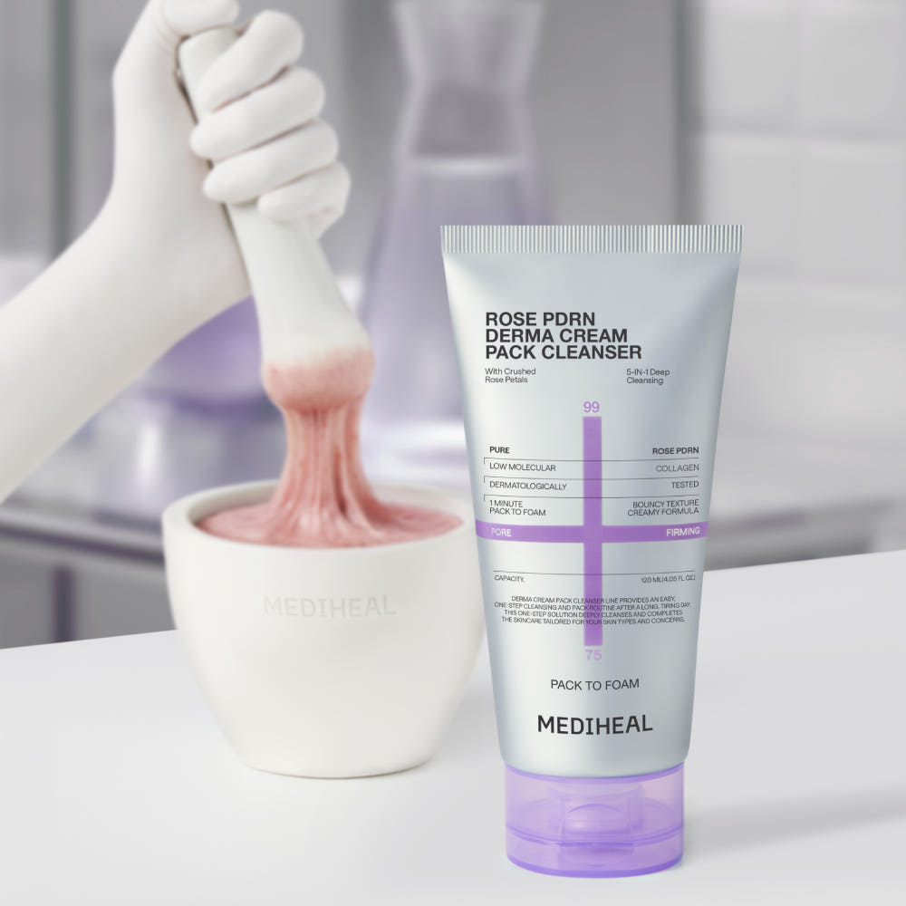 Mediheal Rose Pdrn Derma Cream Pack Cleanser 120ml