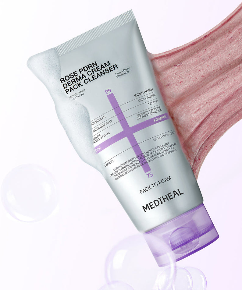 Mediheal Rose Pdrn Derma Cream Pack Cleanser 120ml