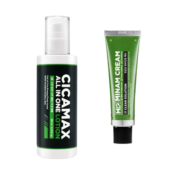 MIP Ciciamax All-in-One Lotion + Minam Cream Clear Solution Set by Gentleman Korea – men's Korean skincare duo for gentle hydration and clarity
