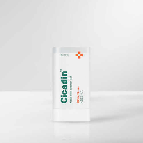 Image of MISSHA Cicadin Rescue Water Sun Stick with SPF 50+, ideal for sun protection and skincare.