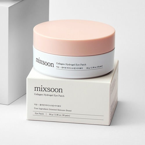MIXSOON Collagen Hydrogel Eye Patch 60 sheets packaging on display