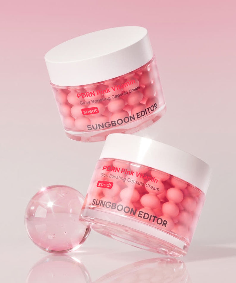 Sungboon Editor Pink Pdrn Vitamin Glow Boosting Capsule Cream 50ml