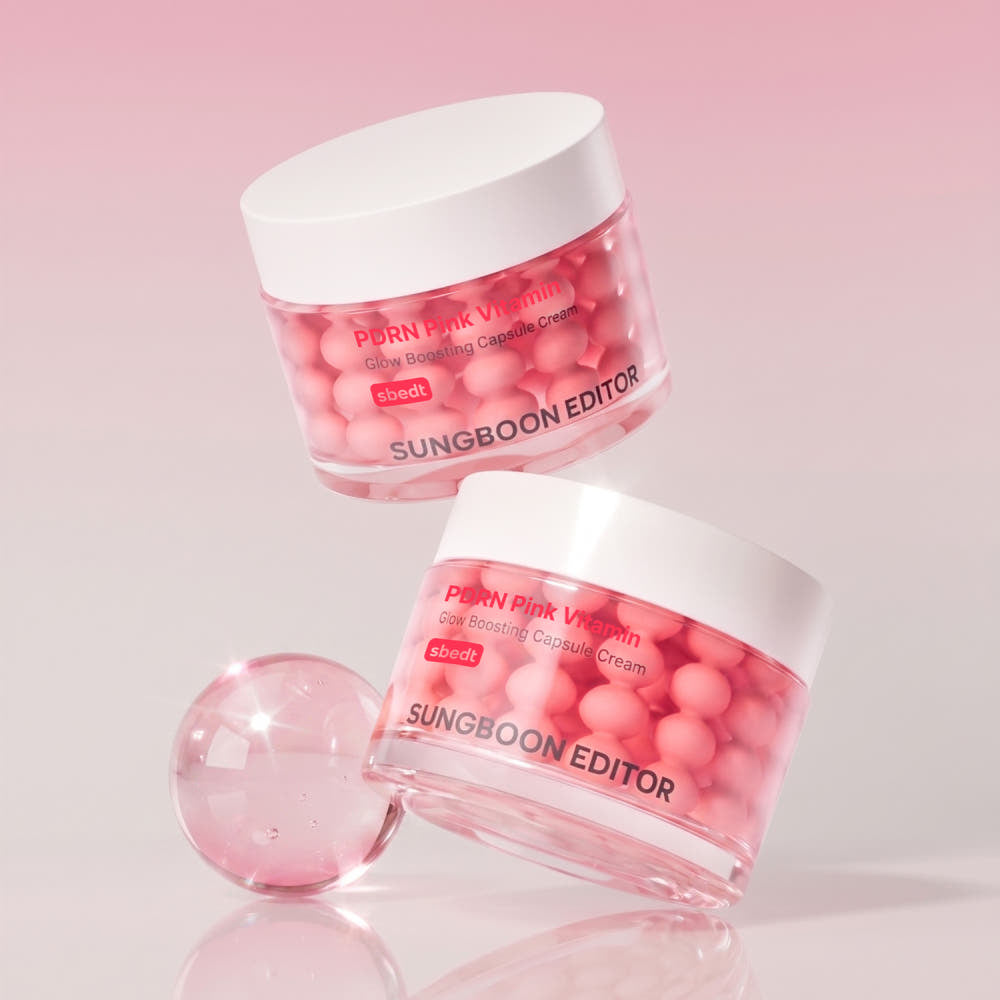 Sungboon Editor Pink Pdrn Vitamin Glow Boosting Capsule Cream 50ml