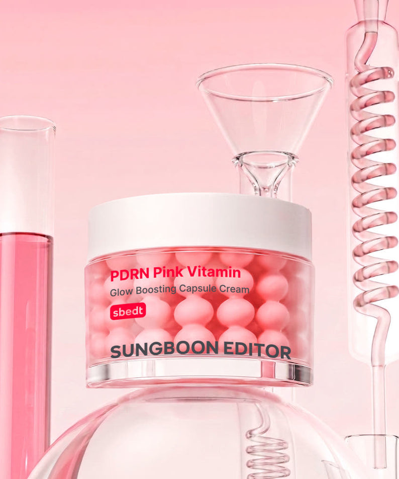 Sungboon Editor Pink Pdrn Vitamin Glow Boosting Capsule Cream 50ml