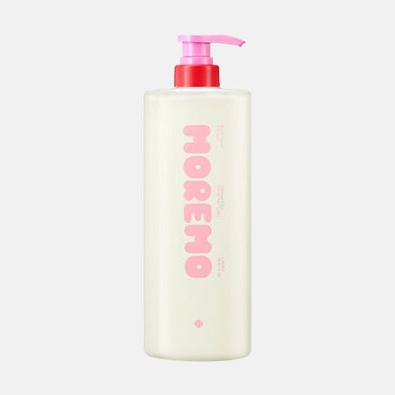 MOREMO Super Repair Shampoo 1000ml bottle with pink pump on white background
