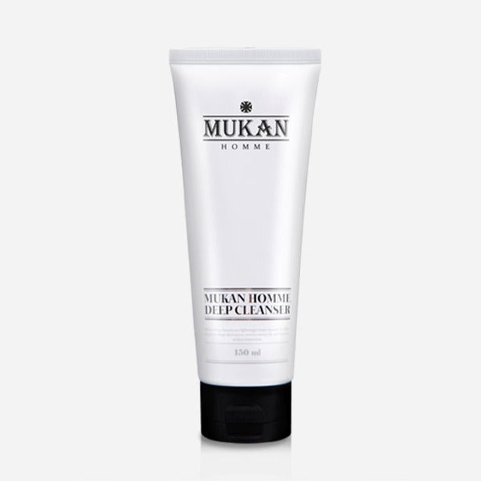MUKAN Homme Deep Cleanser 150ml white tube product image for Gentleman Korea men’s skincare
