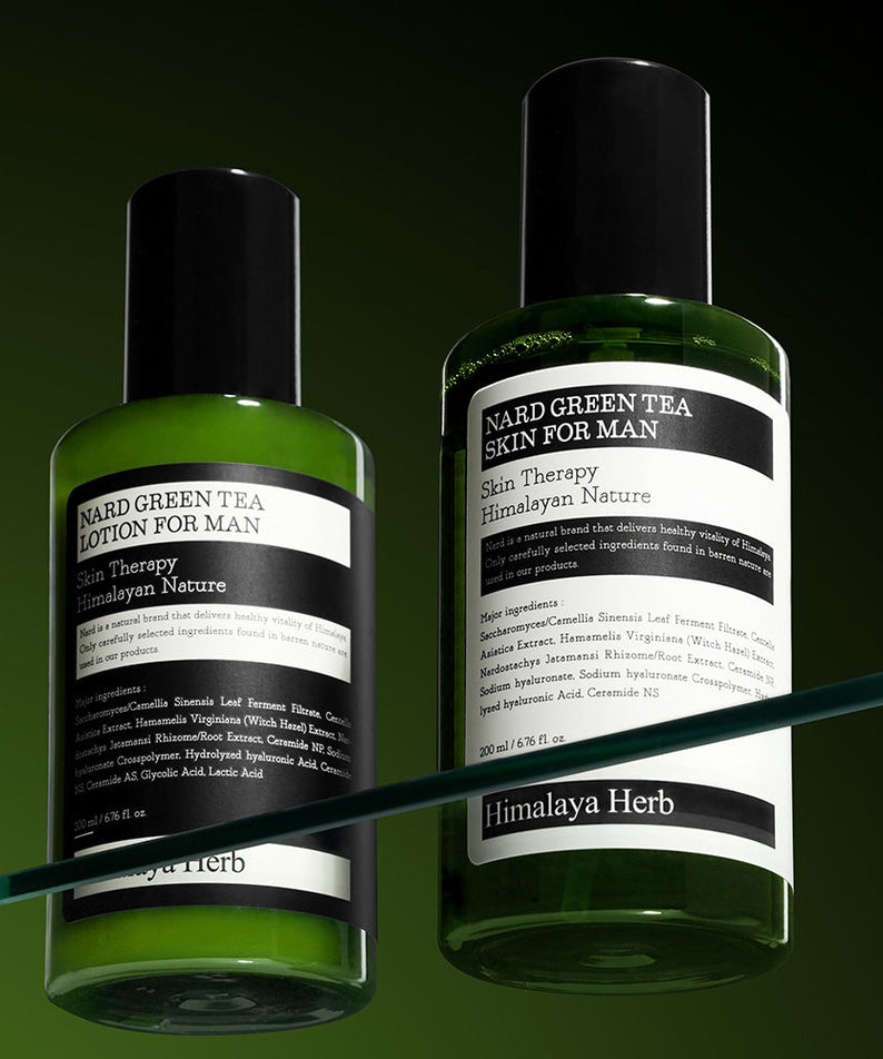 NARD Green Tea Skin Lotion 2 Pieces Set For Men 200ml - Gentleman Korea premium Korean men’s skincare green tea set