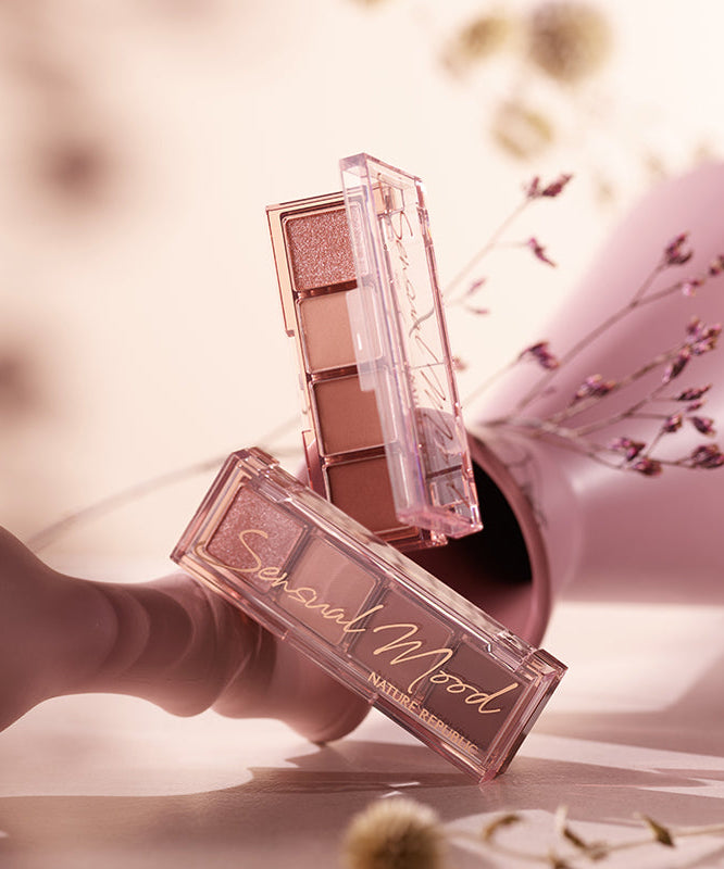 NATURE REPUBLIC Daily Basic Palette with elegant pink shades, great for everyday makeup looks.