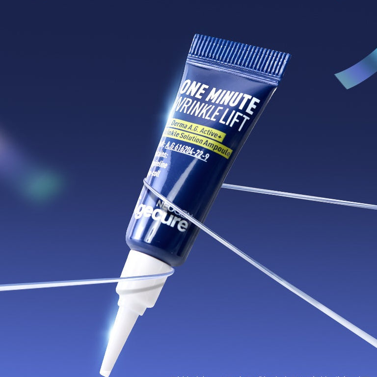 NEOGEN One Minute Wrinkle Lift Cream 3ml*4 tube on a blue background