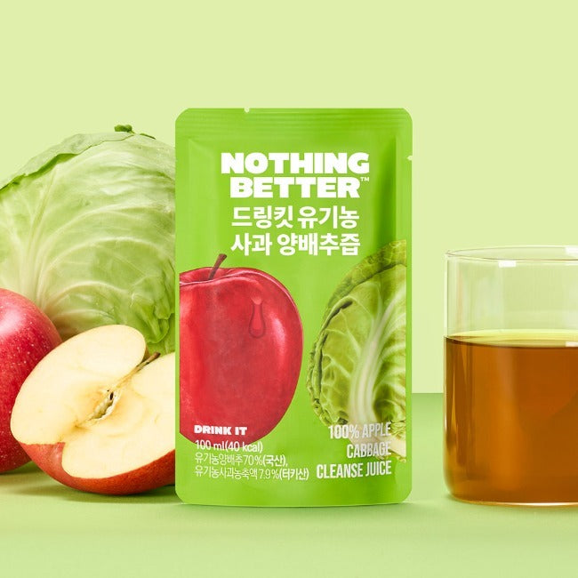 NOTHING BETTER Organic Apple Cabbage Juice | 24 Packets – Kool Seoul