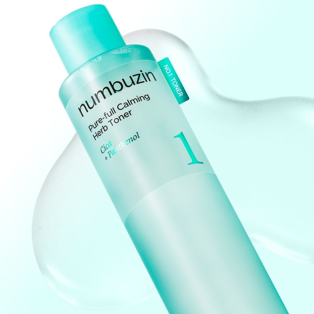 Image of NUMBUZIN No.1 True Clear Toner 300ml bottle on a light background.