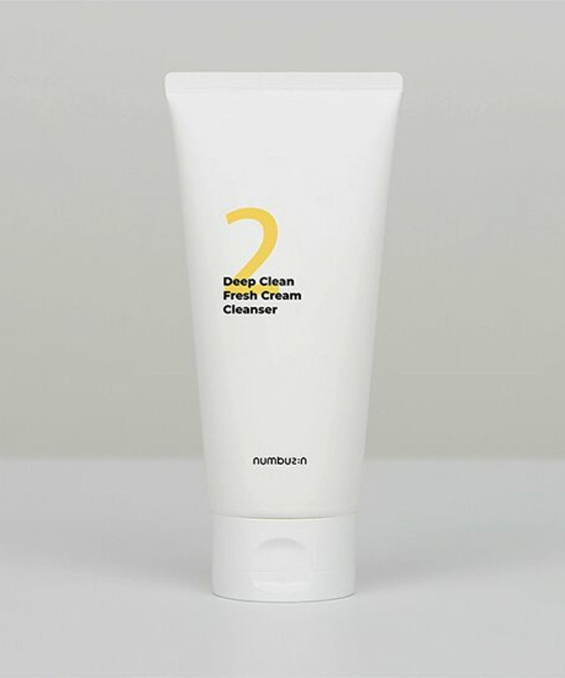 NUMBUZIN No.2 Deep Clean Cream Cleansing Foam 120ml tube on a neutral background