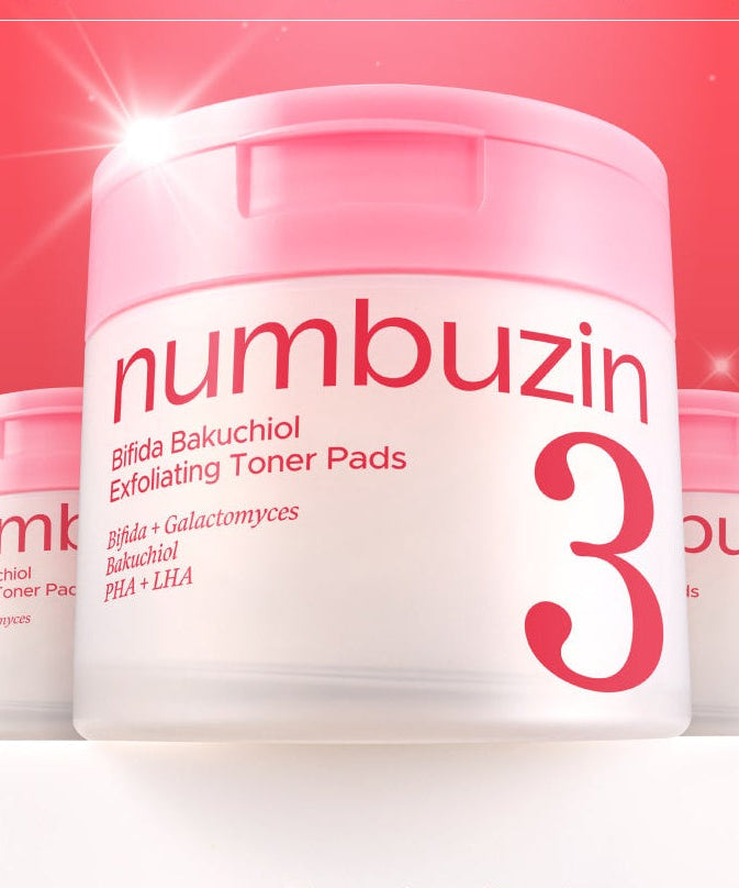 Numbuzin No.3 Bifida Bakuchiol Exfoliating Toner Pads