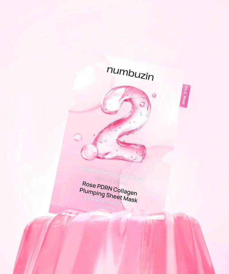 Numbuzin No. 2 Rose Pdrn Collagen Plumping Mask Pack (5 Sheets)