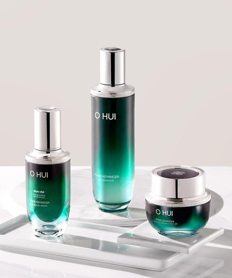 OHUI Prime Advancer Core Trial Set (Skin Softener, Serum, Cream) | Kool Seoul