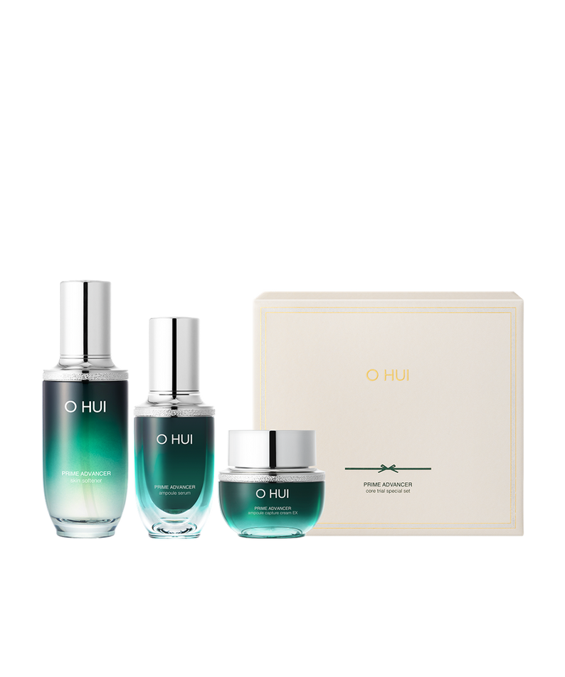 OHUI Prime Advancer Core Trial Set (Skin Softener, Serum, Cream) | Kool Seoul