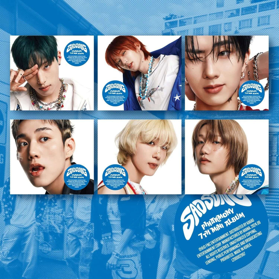 P1harmony - 7th Album [Sad Song] (Digipack Ver.) (Set Of 6) - Kpop Album