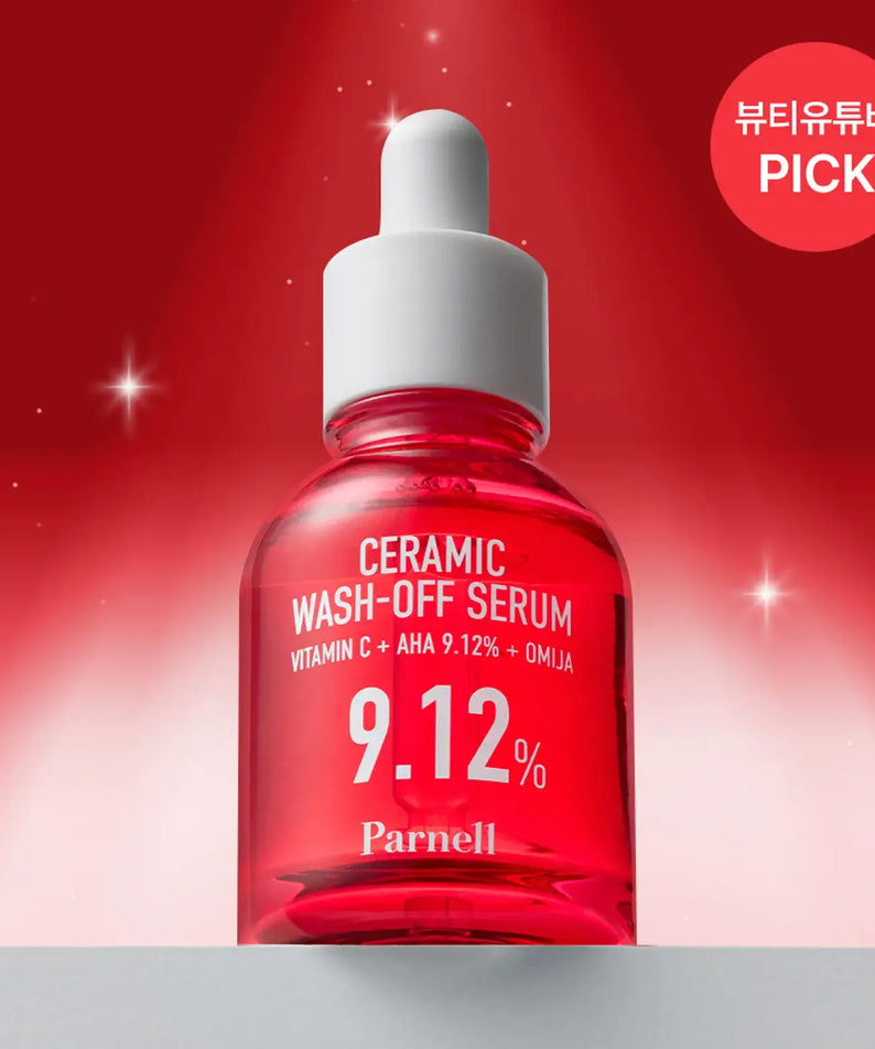 PARNELL AHA 9.12 Caremic Wash-Off Serum 30ml with Vitamin C and Omija for radiant skin care