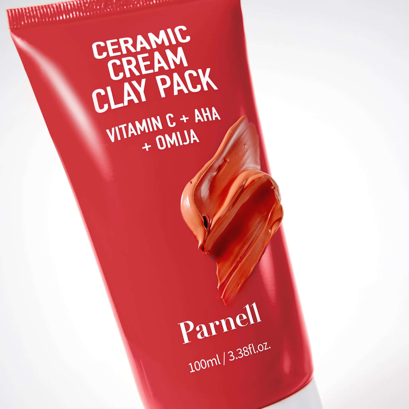 PARNELL AHA Omija Ceramic Cream Clay Pack 100ml tube featuring Vitamin C and AHA formula
