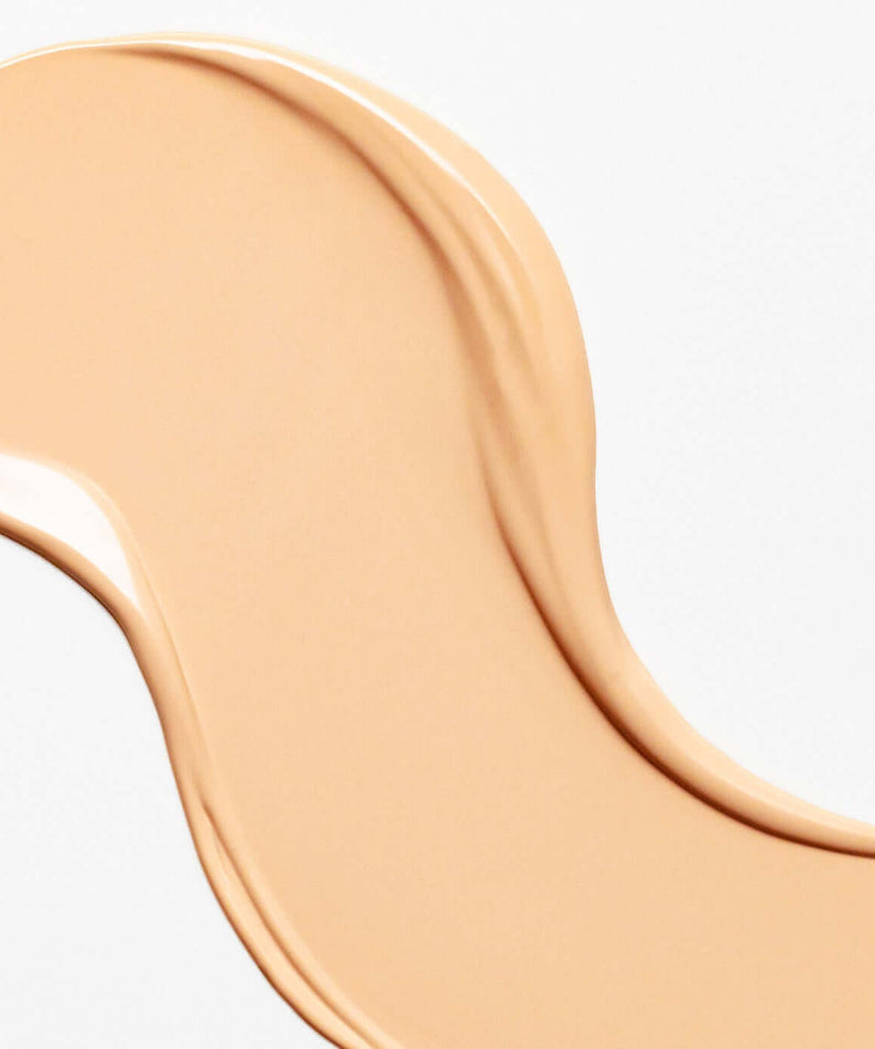 Swatch of PARNELL Cicamanu Skin Fit Foundation 30g with smooth texture on a white background.
