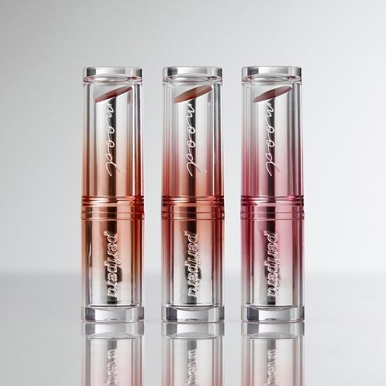 Three shades of PERIPERA Ink Mood Glow Balm 3g in transparent cases showcasing vibrant colors suitable for any mood and style.