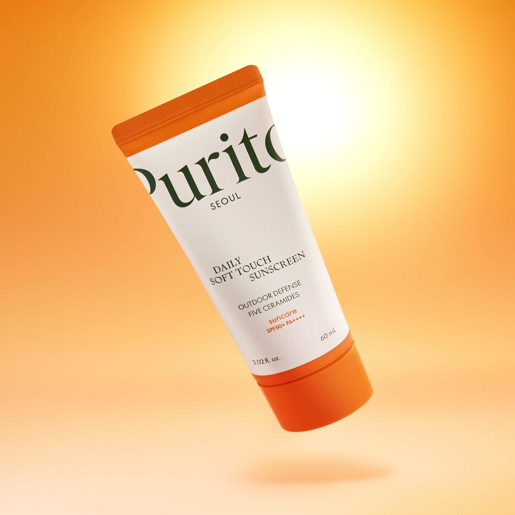 Image of PURITO Daily Soft Touch Sun Cream SPF50+PA++++ against a sunlit background