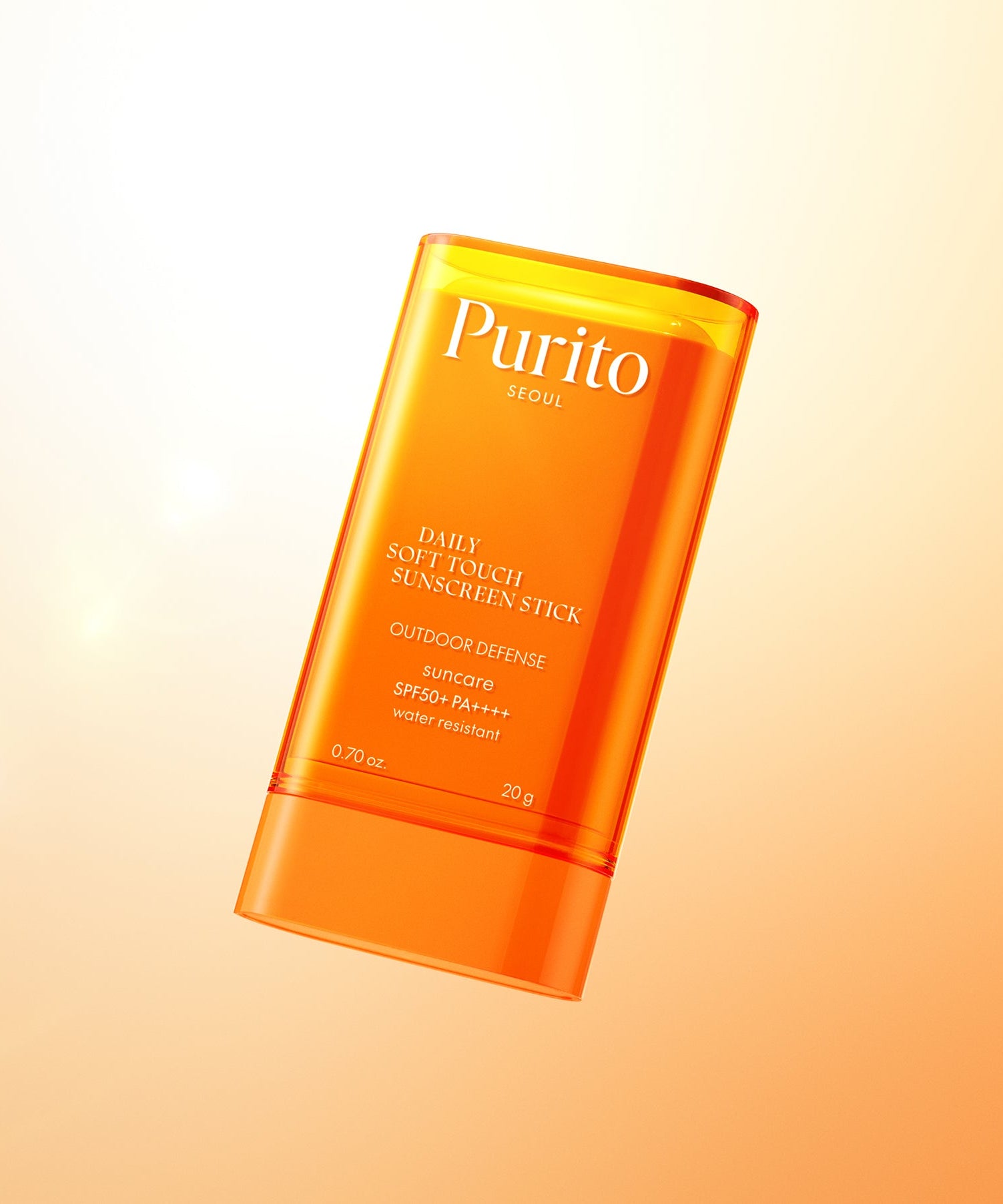 PURITO Daily Soft Touch Sun Stick SPF50+PA++++ against a sunlit background
