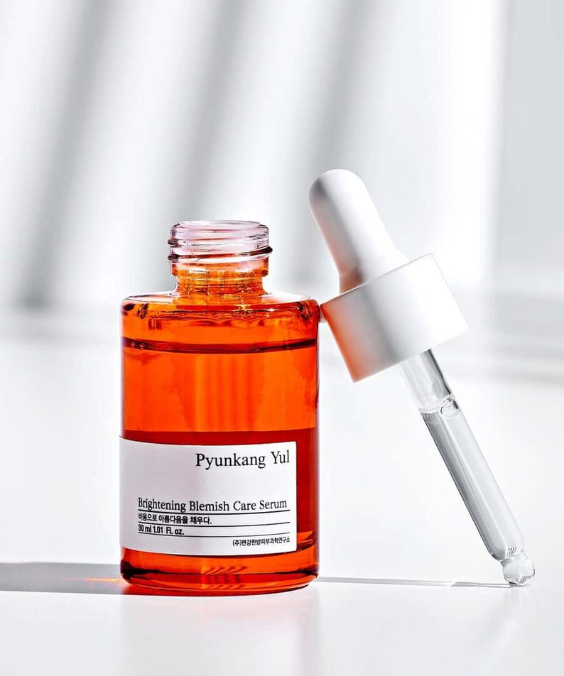 PYUNKANG YUL Brightening Blemish Care Serum 30ml with dropper on white background