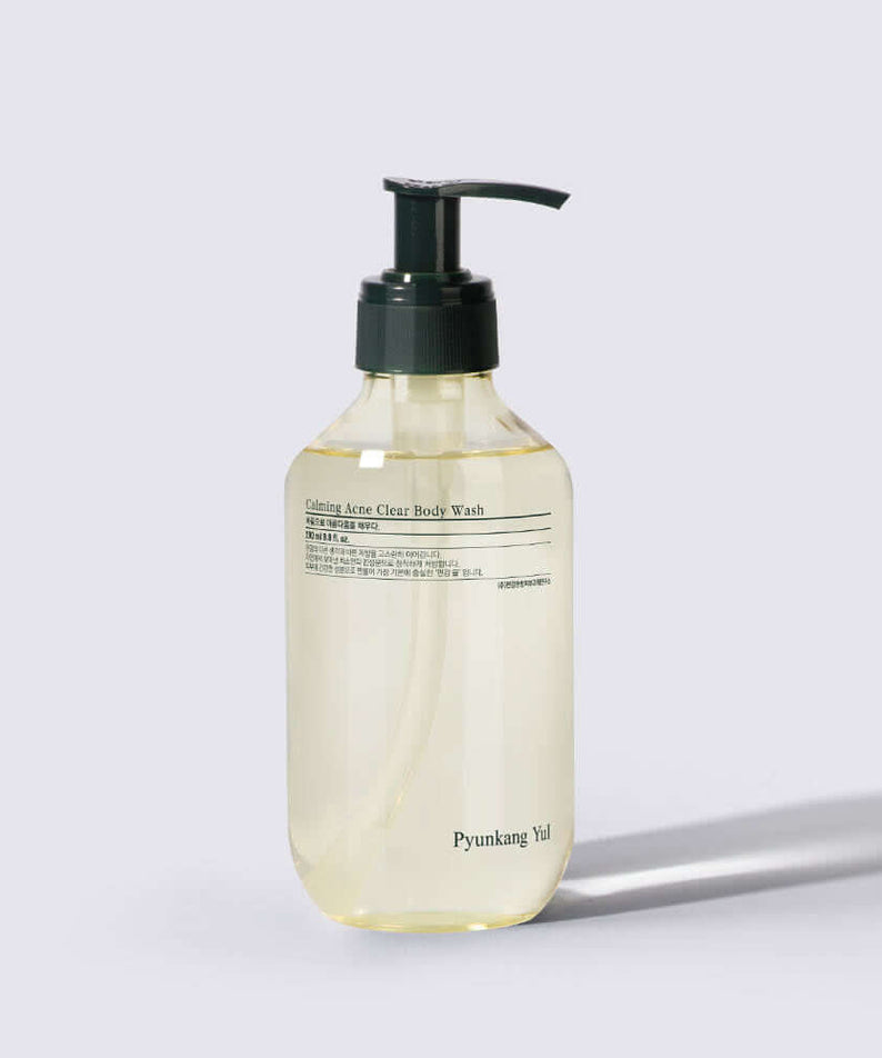 PYUNKANG YUL Calming Acne Clear Body Wash 290ml bottle on white background.