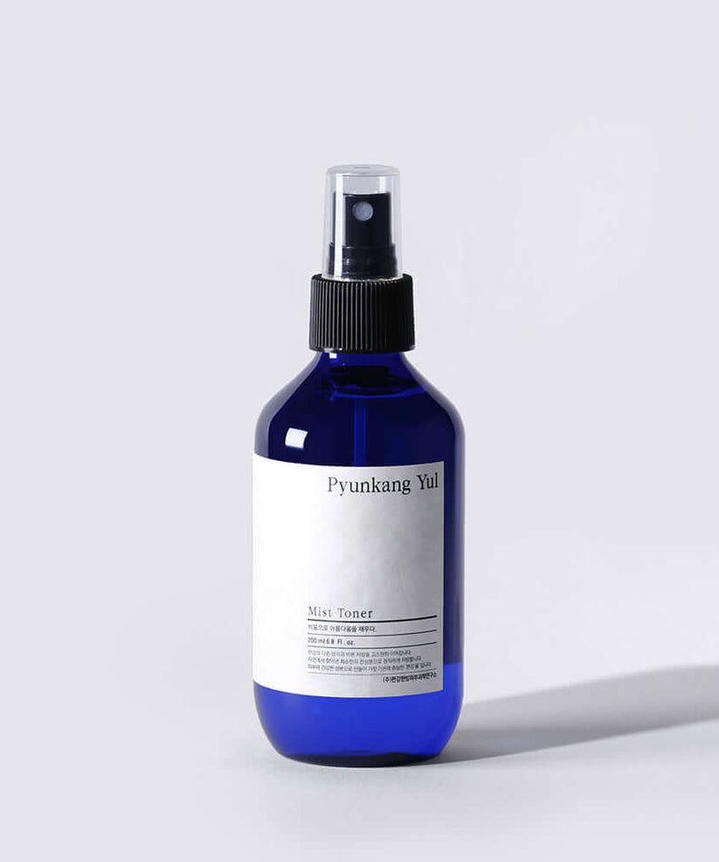 Image of PYUNKANG YUL Mist Toner 200ml in a blue spray bottle on a white background.