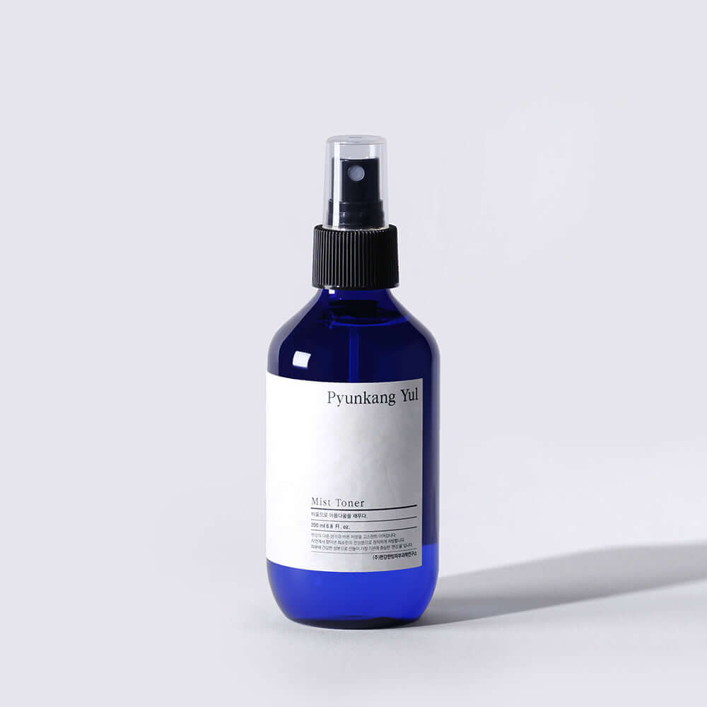 Image of PYUNKANG YUL Mist Toner 200ml in a blue spray bottle on a white background.