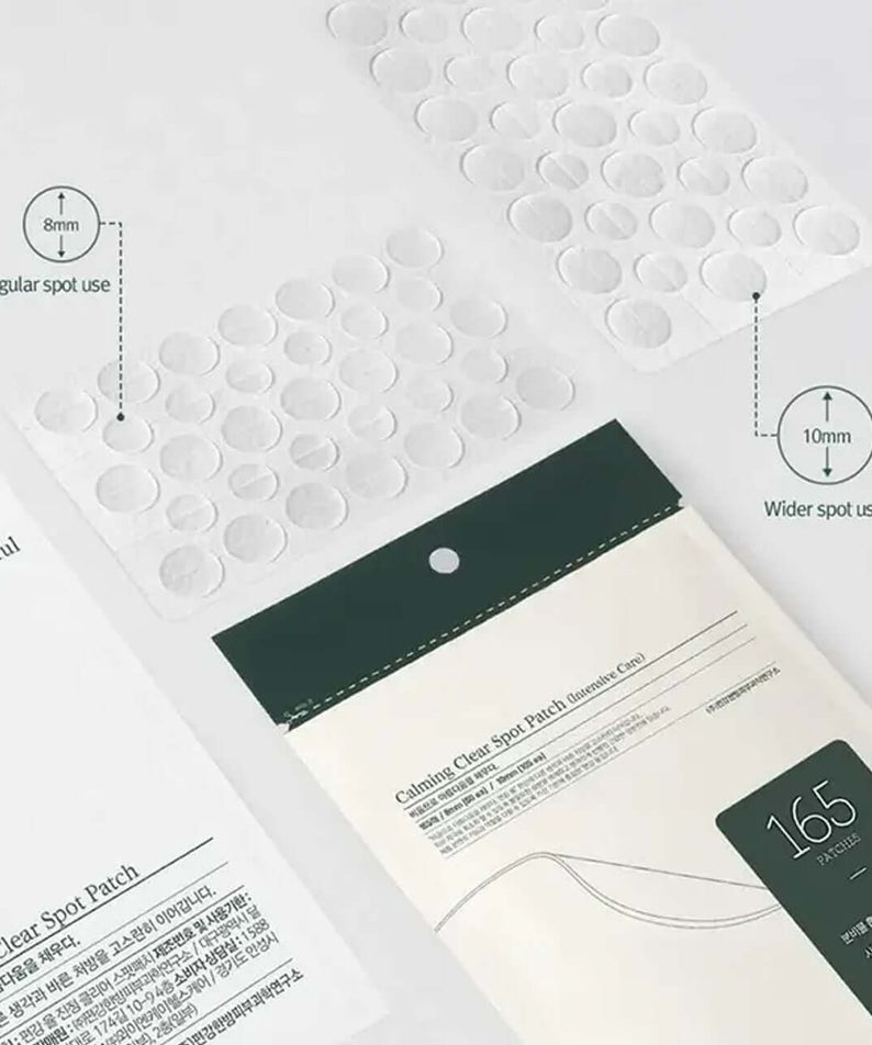 PYUNKANG YUL True Clear Spot Patch Intensive Care Vibevel 165 pcs for acne treatment, showing packaging and patch details.