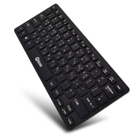 QSENN K6000 Mini Keyboard with black design and compact layout