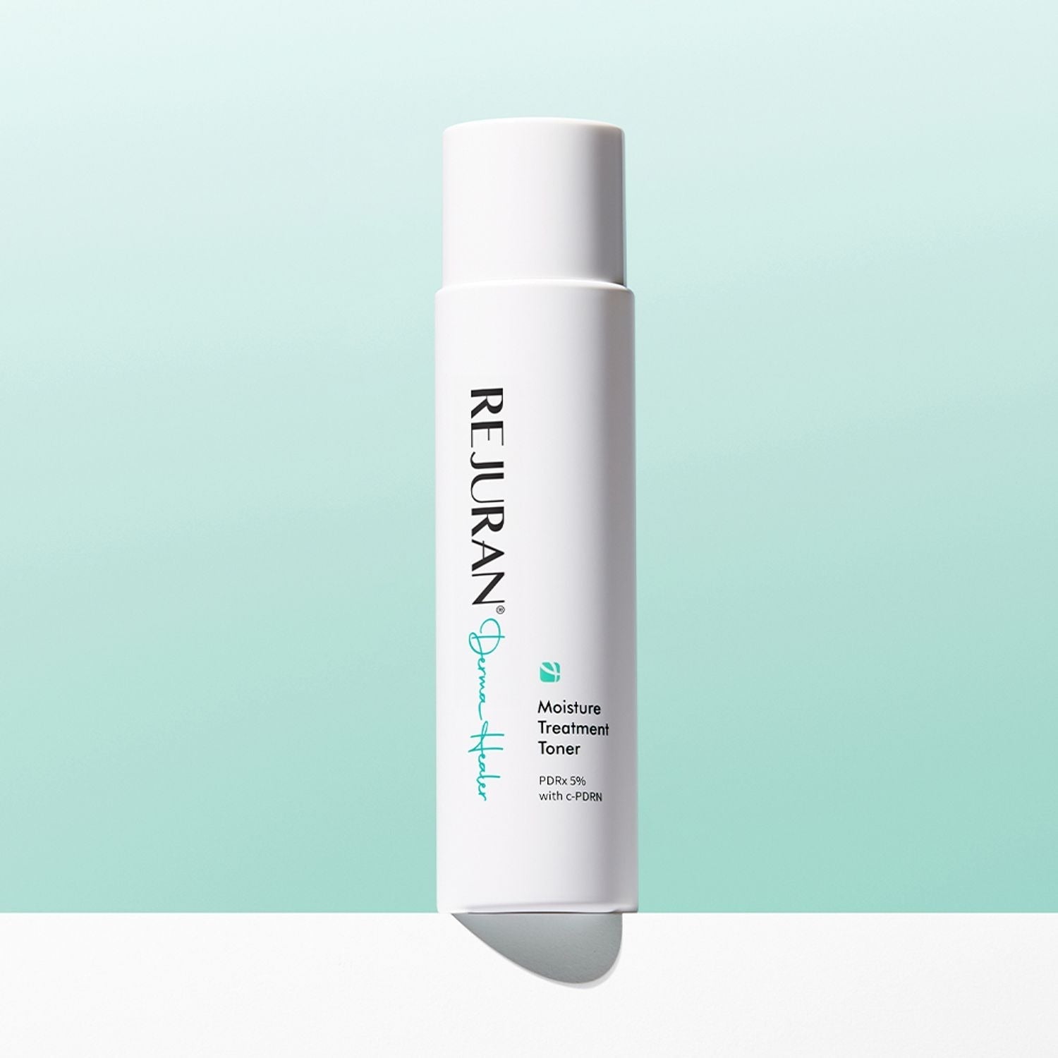 REJURAN Derma Healer Moisture Treatment Toner 150ml bottle against mint green background