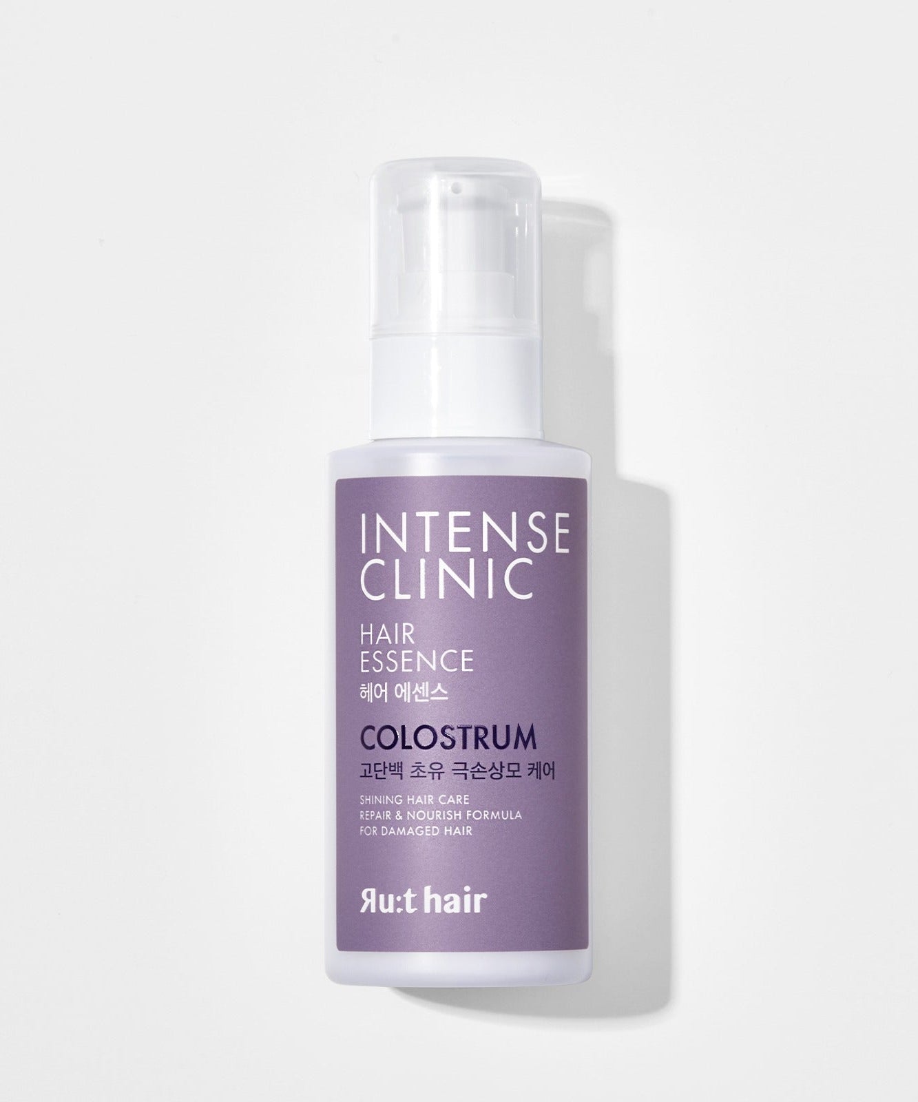RU:T HAIR Intense Clinic Colostrum Hair Essence 100ml bottle on white background