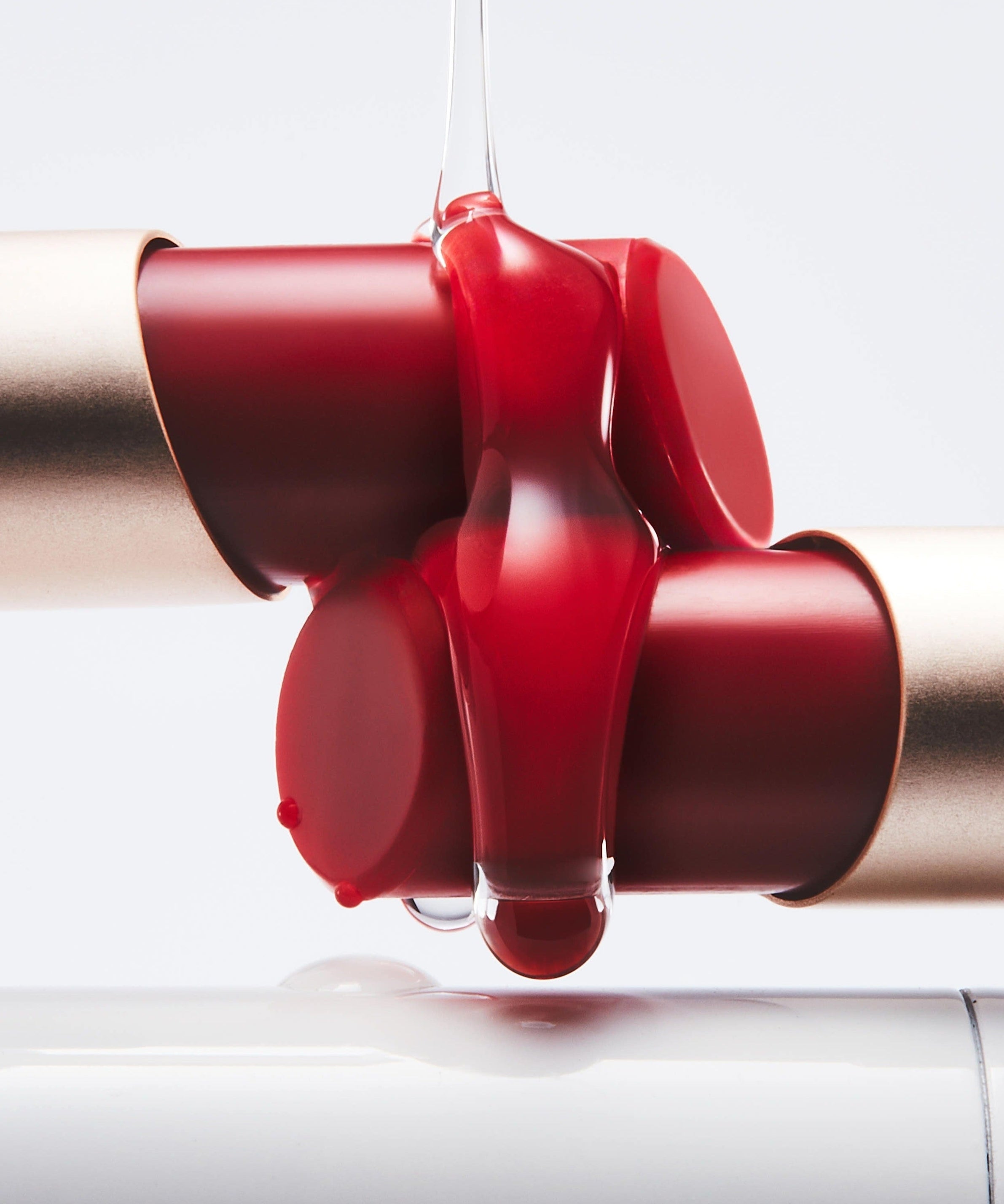 SANDAWHA Floral Halo Lip Glow in vibrant red shade