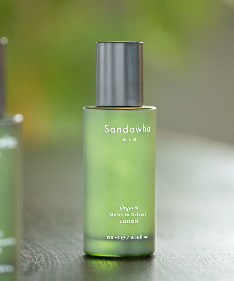 SANDAWHA For Men Orgatea Moiture Defense Lotion 120ml green glass bottle for men skincare Gentleman Korea export
